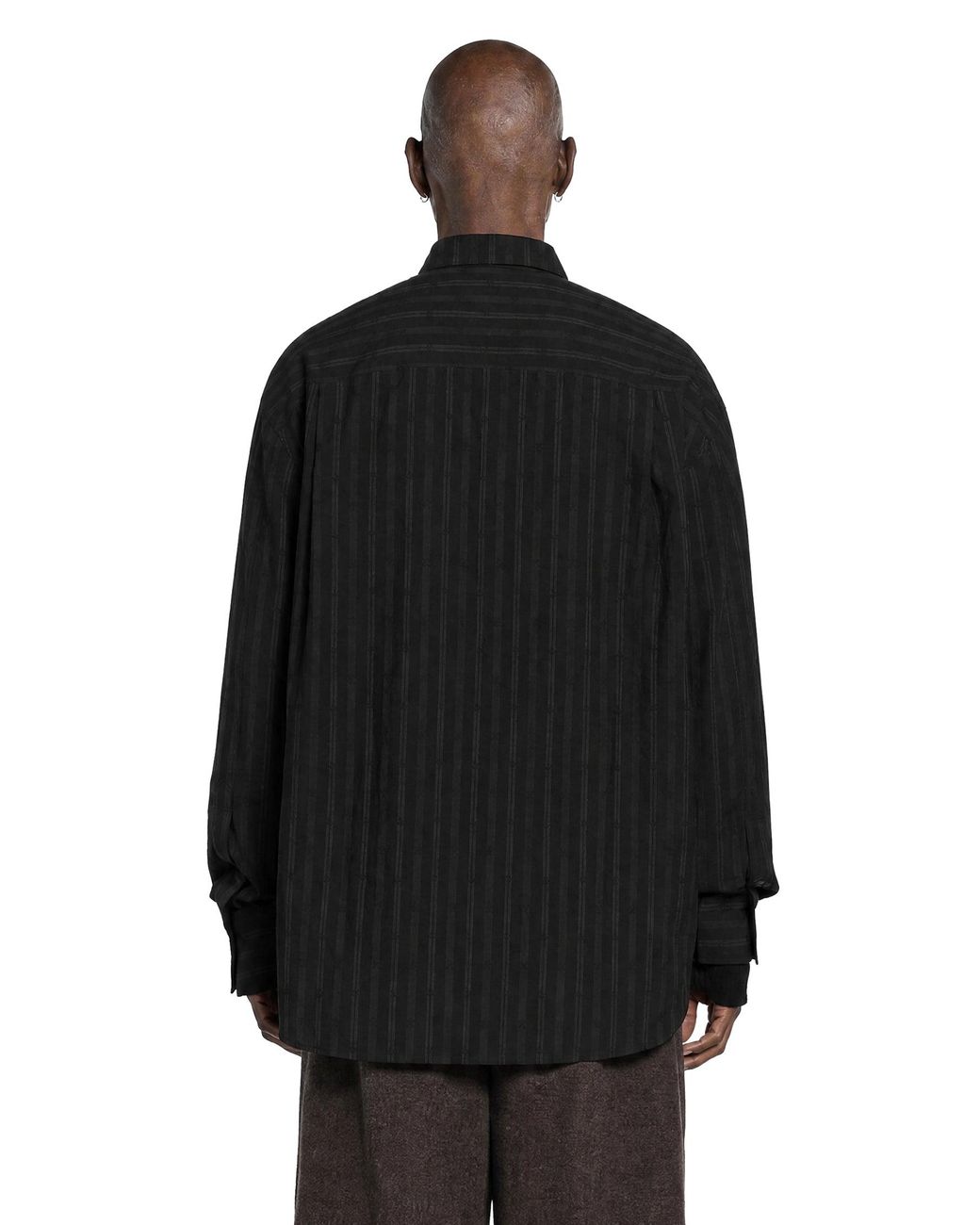 Ziggy Chen Black Striped Layered Shirt for men