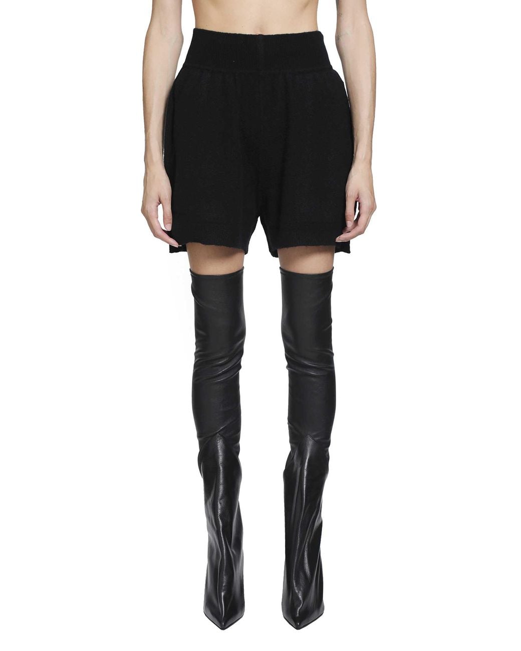 Rick Owens Black Tower Shorts