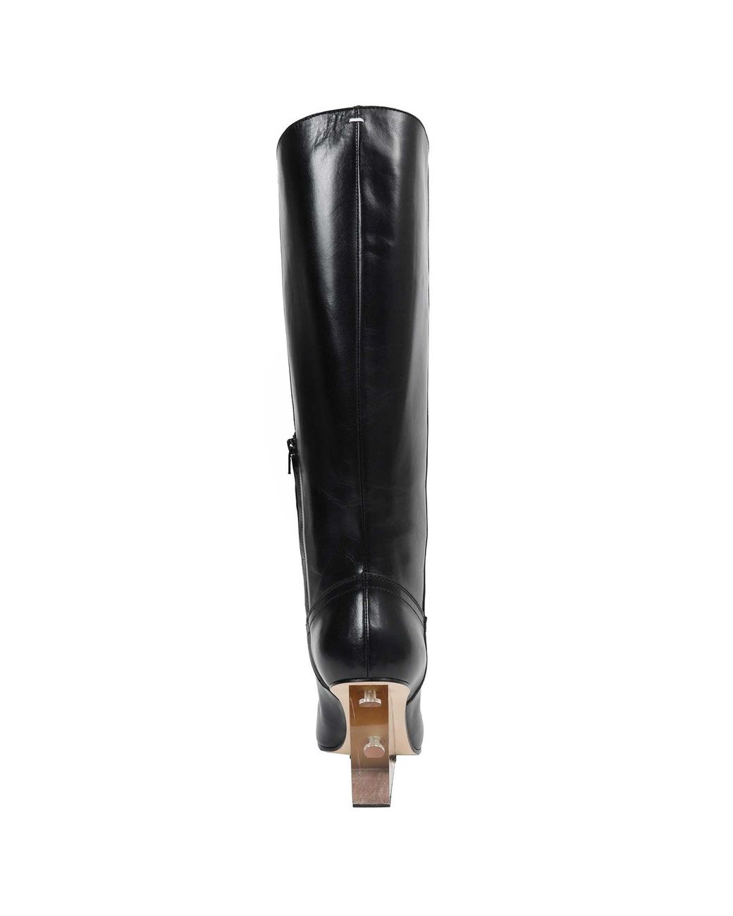 Maison Margiela Black Plexi Wedge High Boots