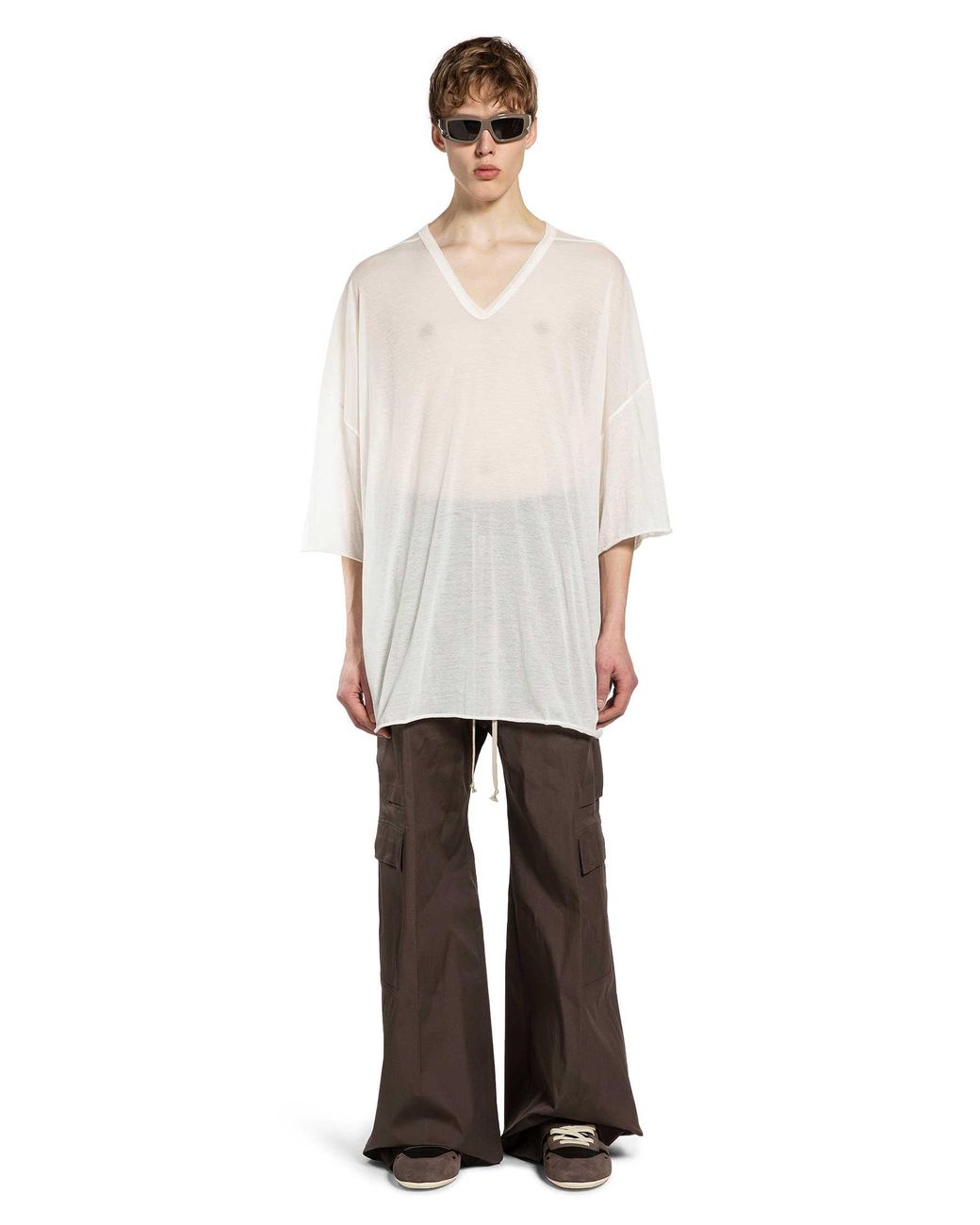 Rick Owens White Temple V Tommy T-Shirt for men