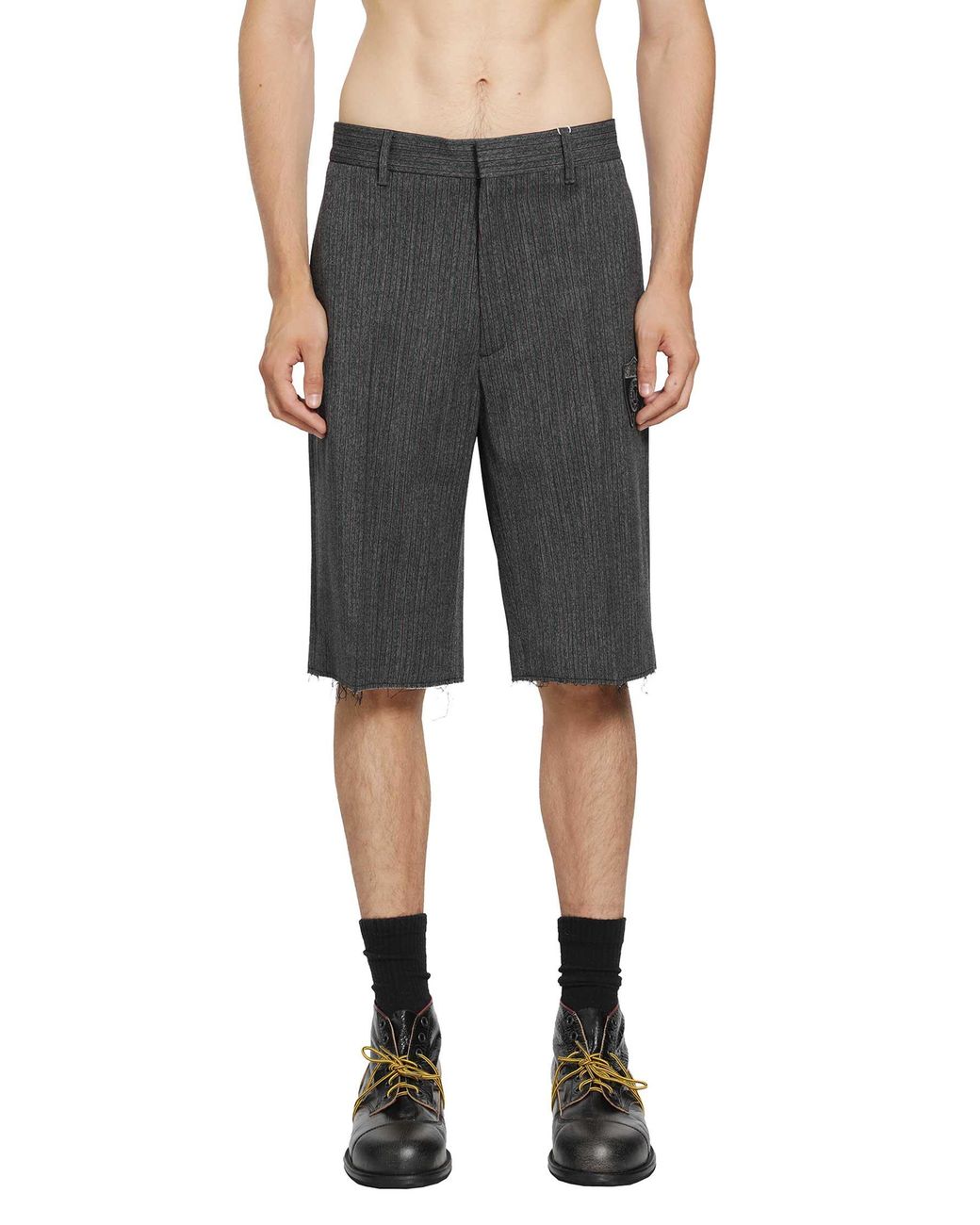 MM6 by Maison Margiela Gray Tailored Shorts for men