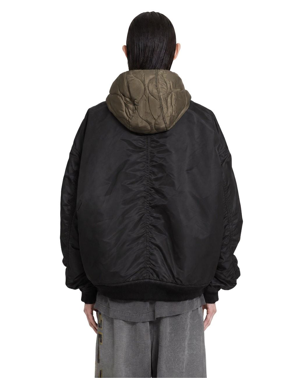 Maison Mihara Yasuhiro Black Hooded Flight Jacket for men