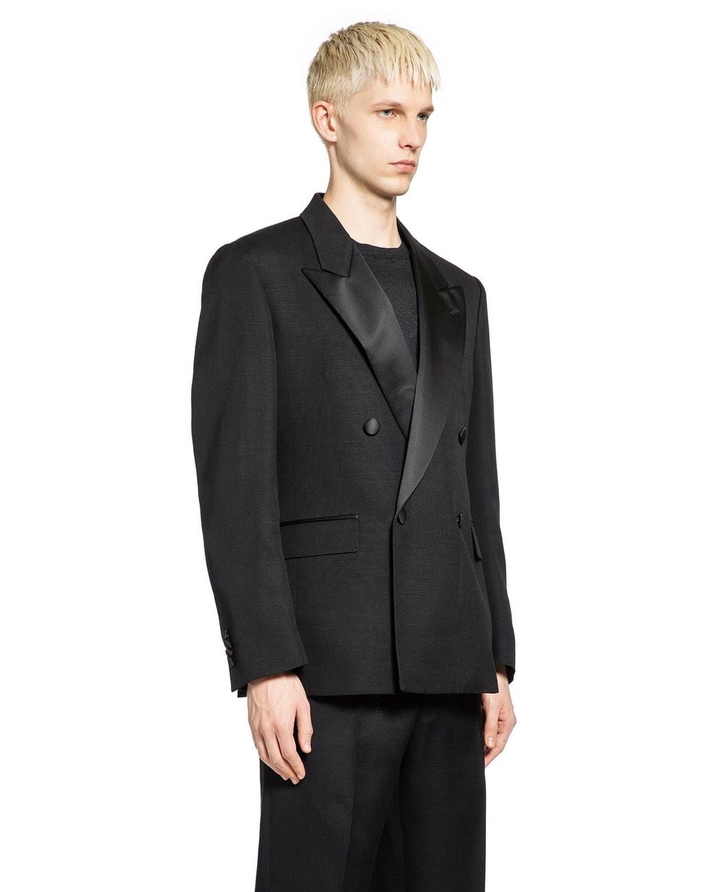 Lardini Black Double-Breasted Suit for men
