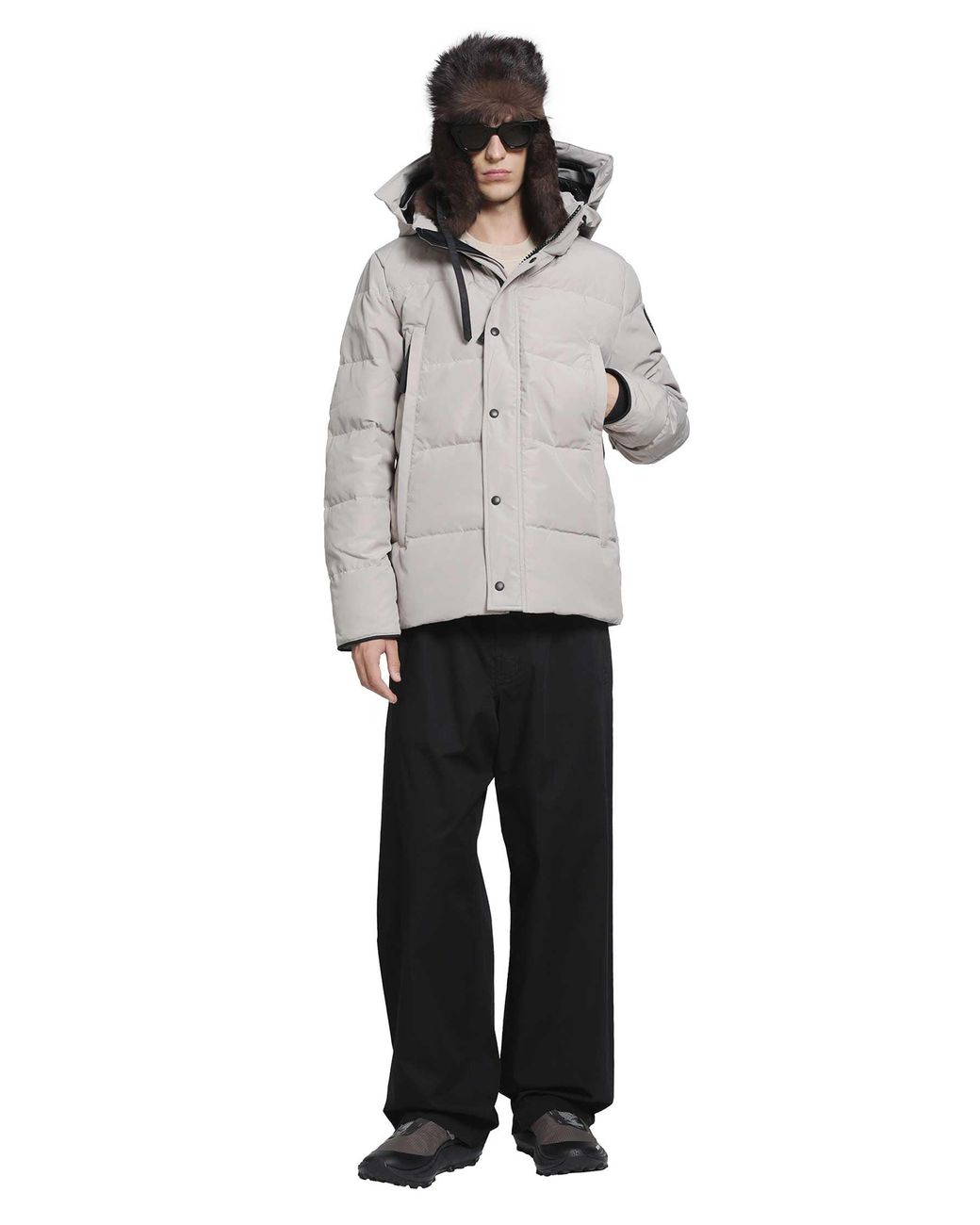 Canada Goose Gray Wyndham Parka Label for men