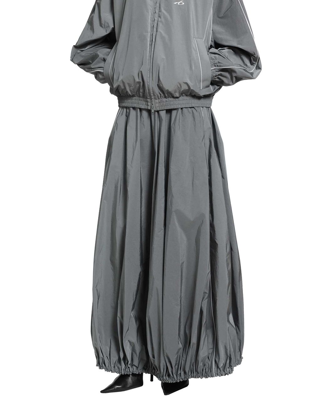 Balenciaga Gray Balloon Track Skirt