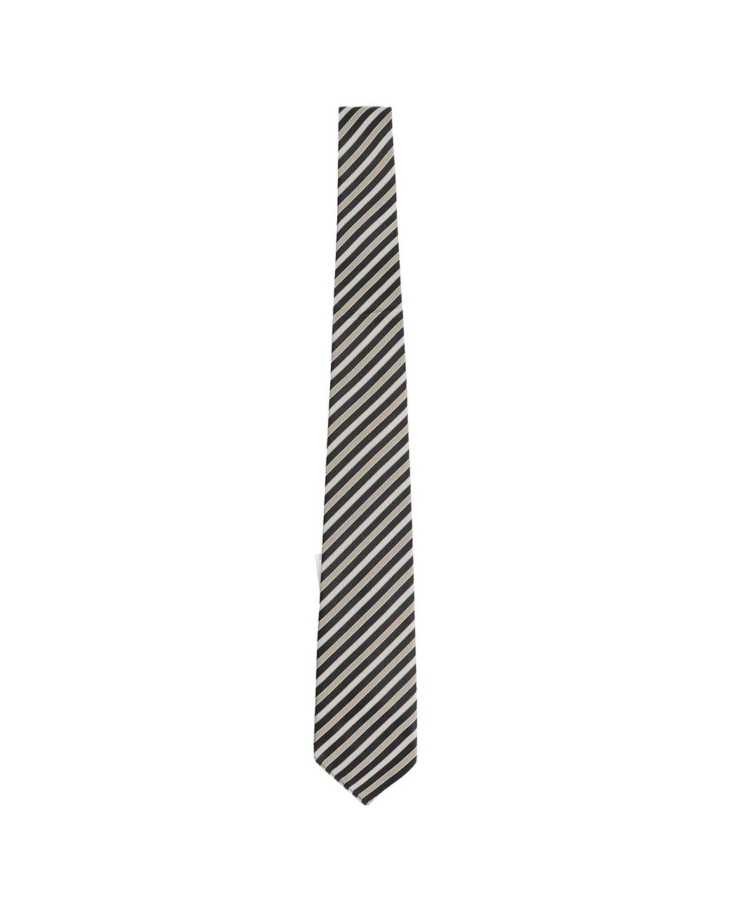 Junya Watanabe Black Striped Silk Tie for men