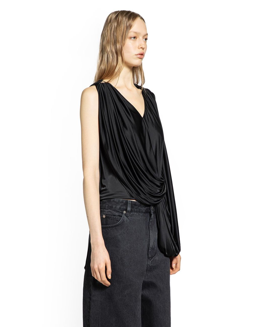Loewe Black Draped Top
