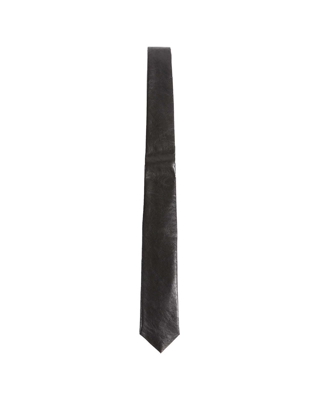 Our Legacy Black Faux Leather Tie for men