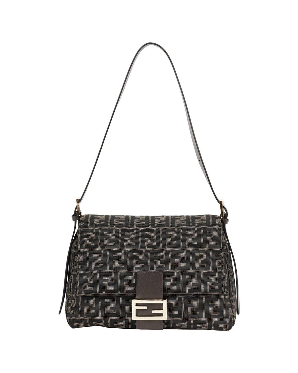 Fendi Black Flap 26325 Bag