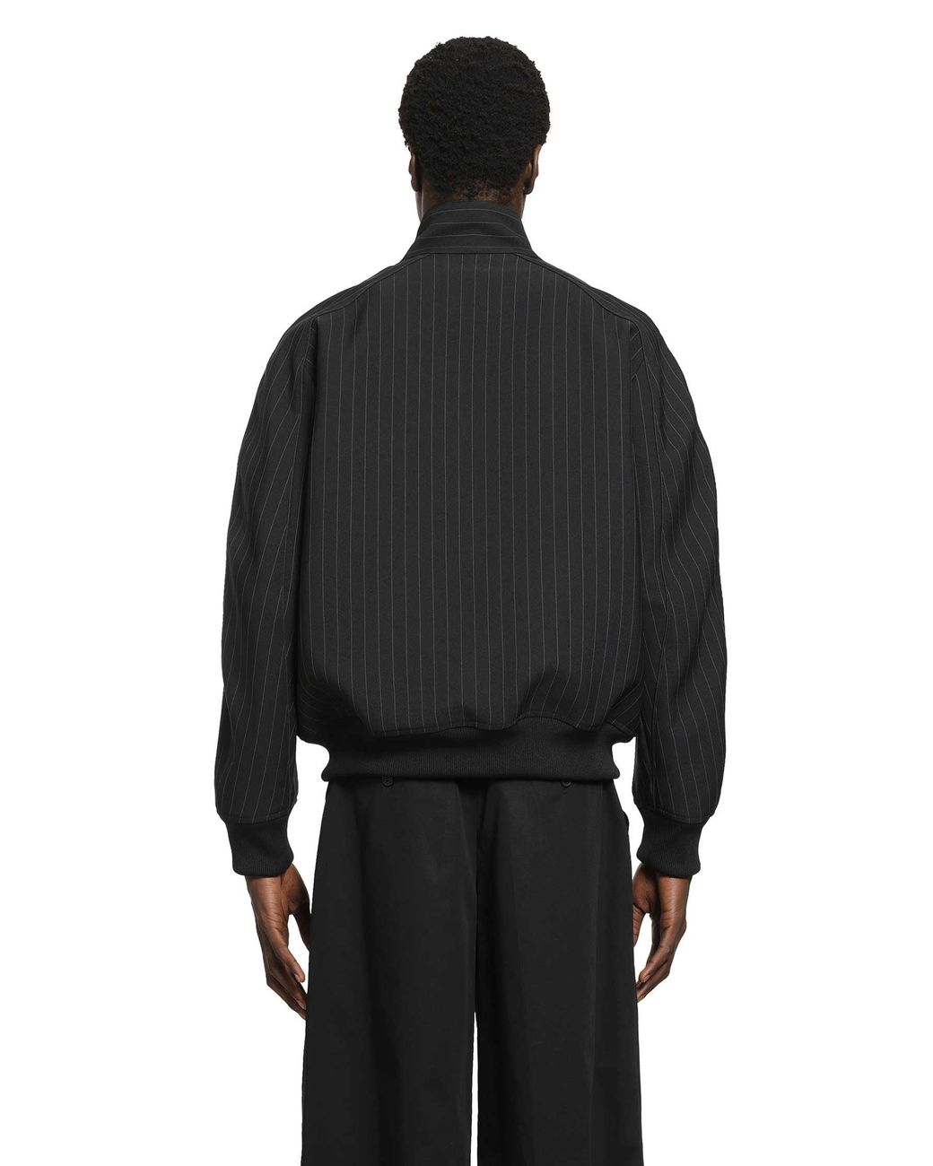 Sacai Black Matelassé Twill Blouson for men