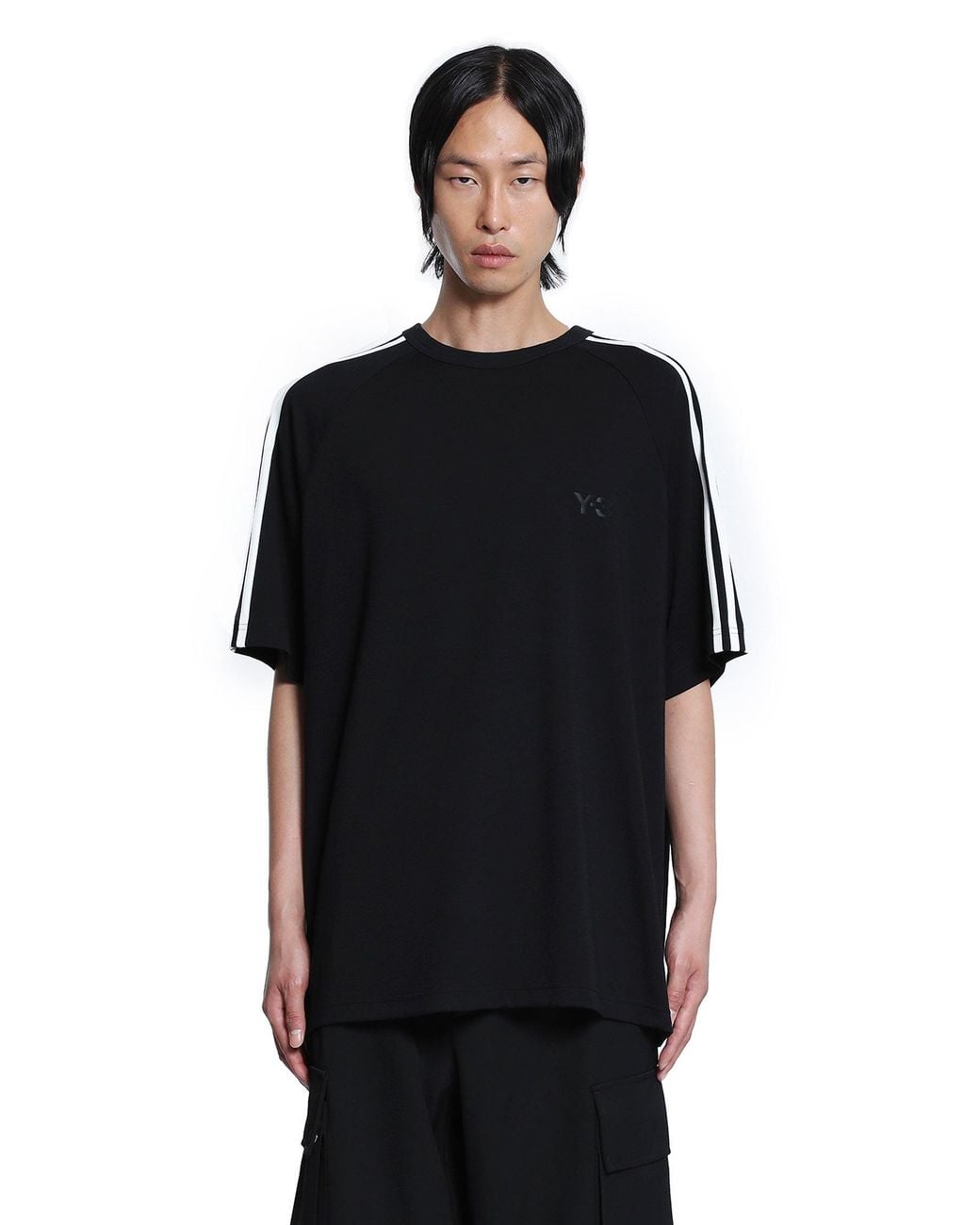 Y-3 Black 3-Stripes T-Shirt for men