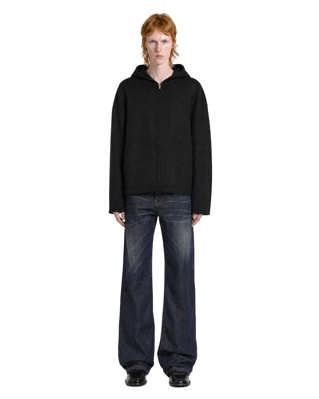 Acne Black Hooded Cashmere Jacket for men