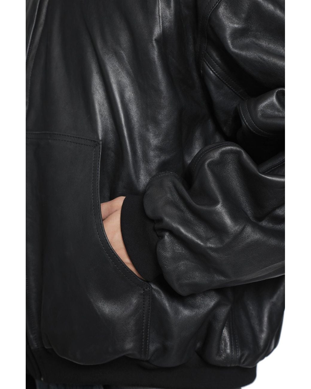 ALEXANDER DIGENOVA Black Leather Underground Jacket for men