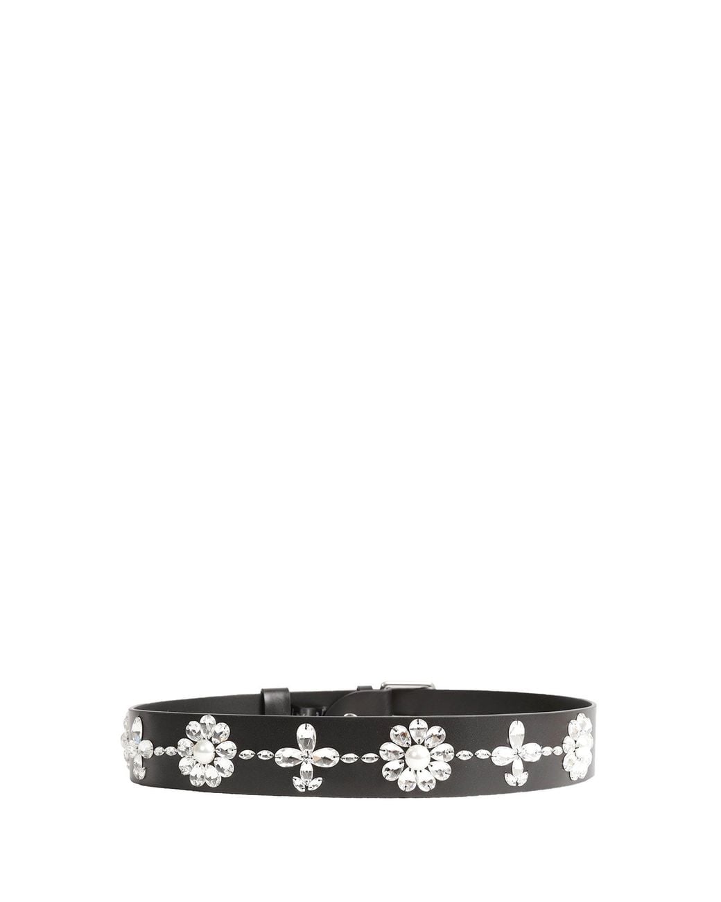 Simone Rocha Black Embellished Leather Belt for men