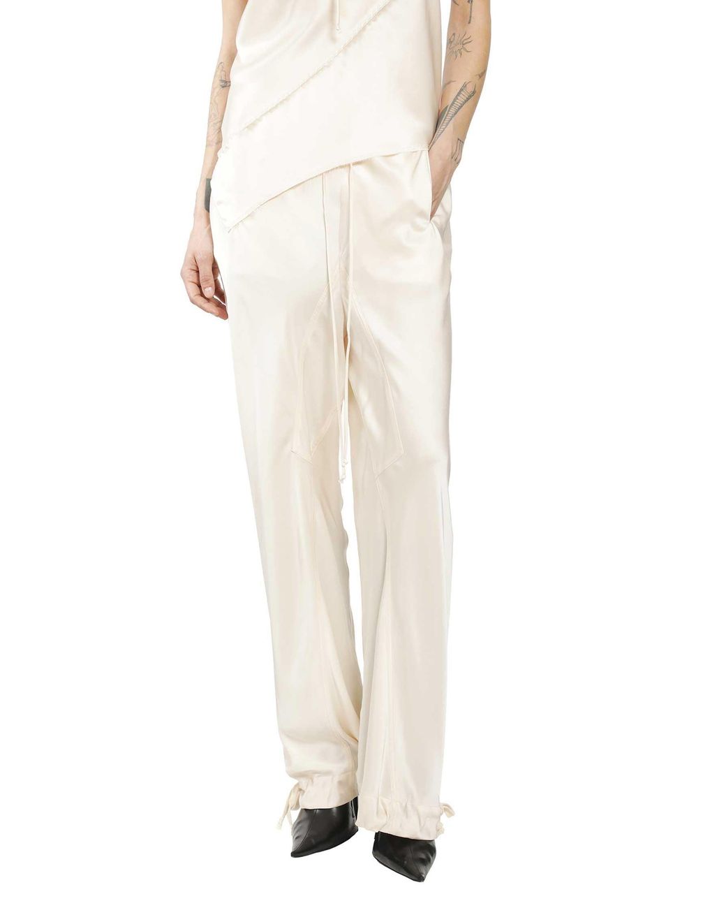 Yehuafan Natural Satin Pants