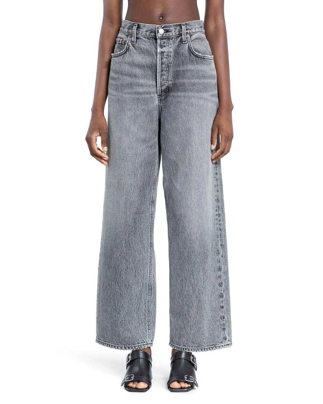 Agolde Blue Low Slung Baggy Jeans