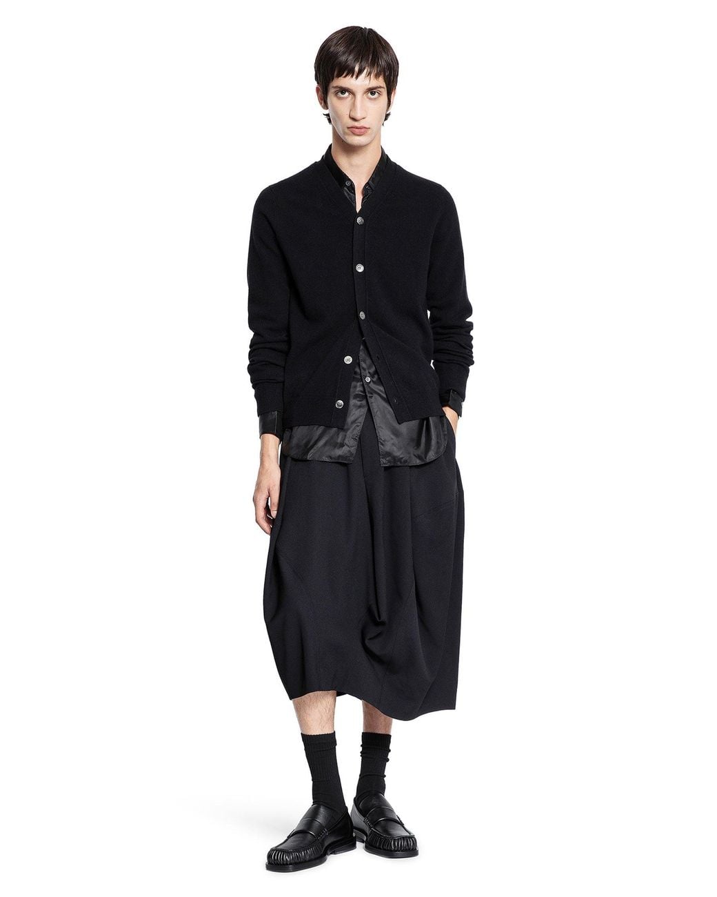 Comme des Garçons Black Lambswool Cardigan for men