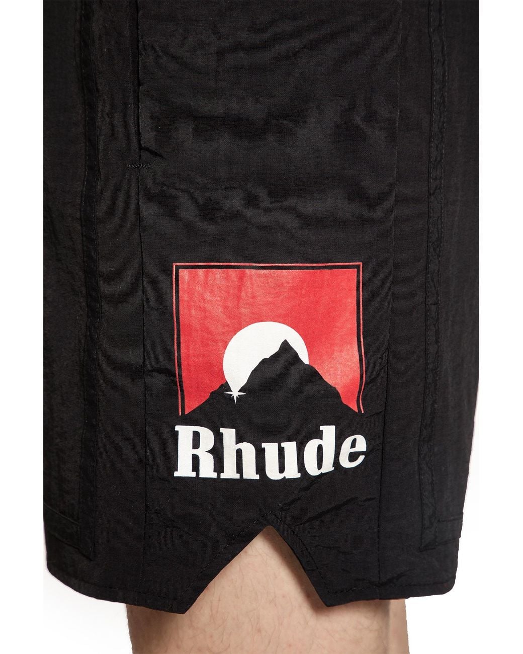 Rhude Black Moonlight Logo Shorts for men