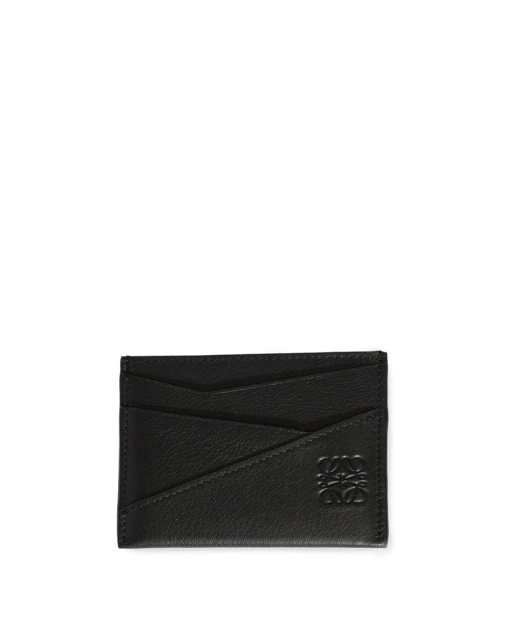 Loewe Black Puzzle Edge Plain Cardholder for men