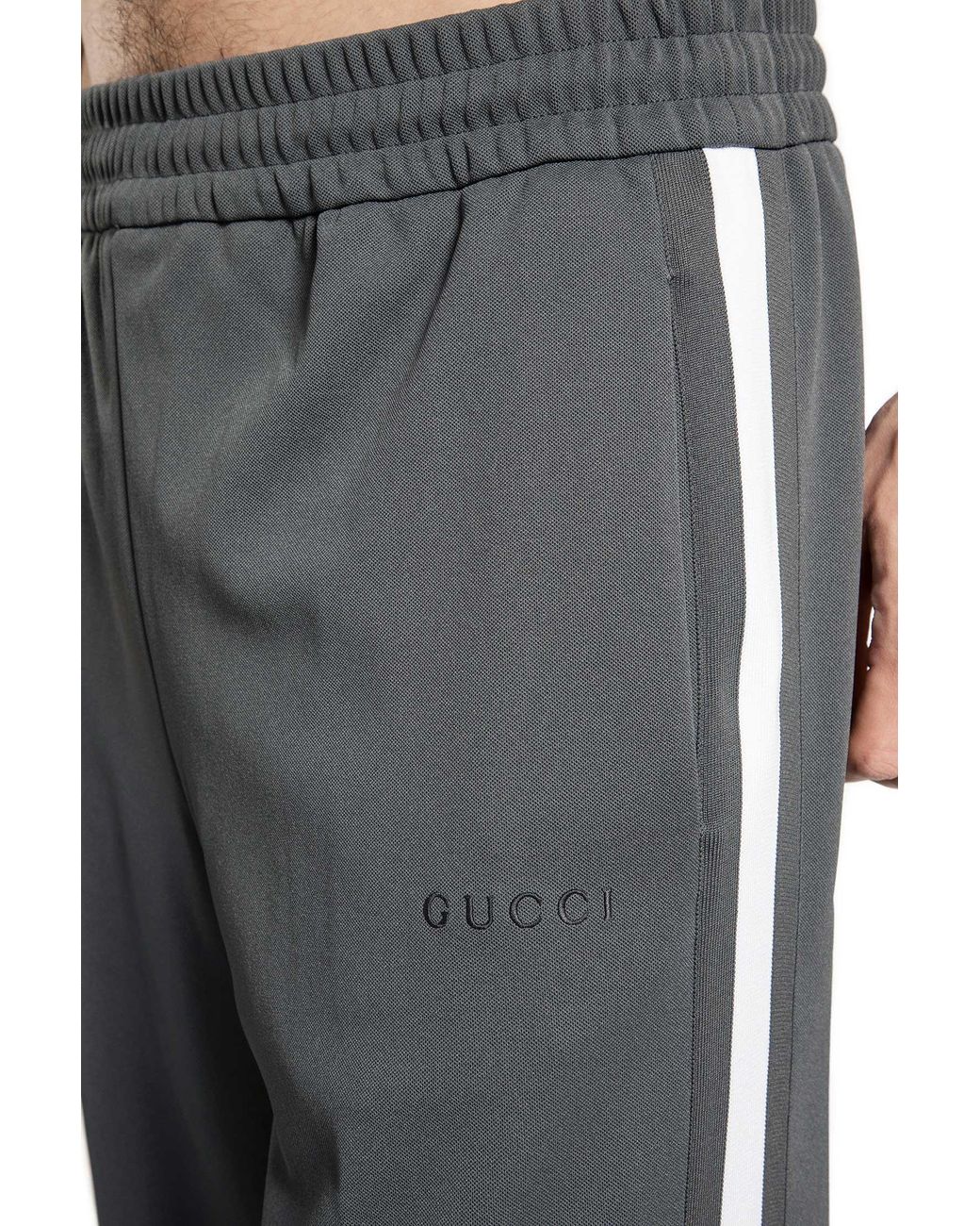 Gucci Gray Technical Jersey Track Pants for men