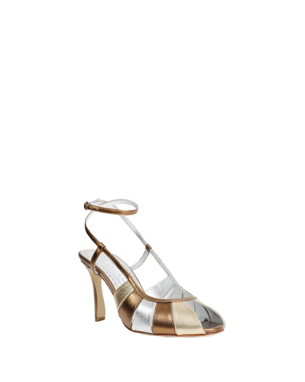 Manolo Blahnik Metallic Coludadhi Sandals