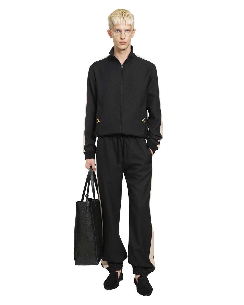 Valentino Black Vlogo Jersey Pants for men