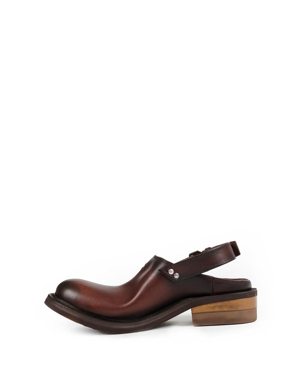Miu Miu Brown Foule Leather Mules
