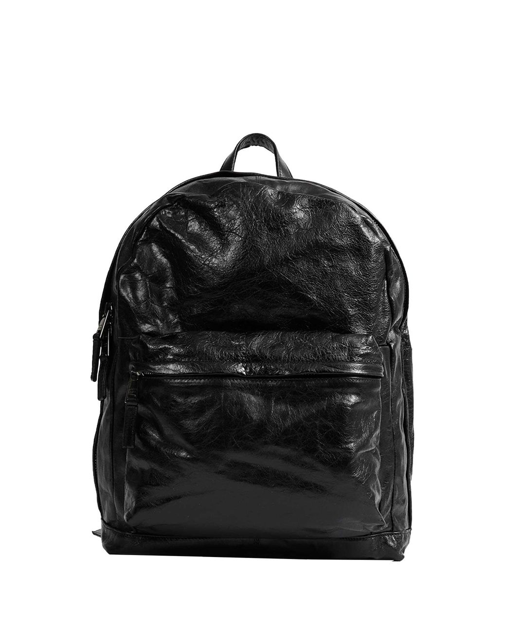 Giorgio Brato Black Leather Backpack for men