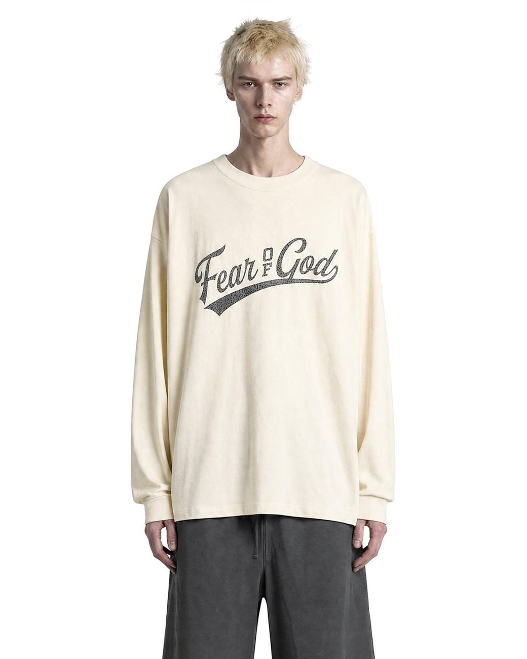 Fear Of God Natural Merch Long Sleeve Tee for men