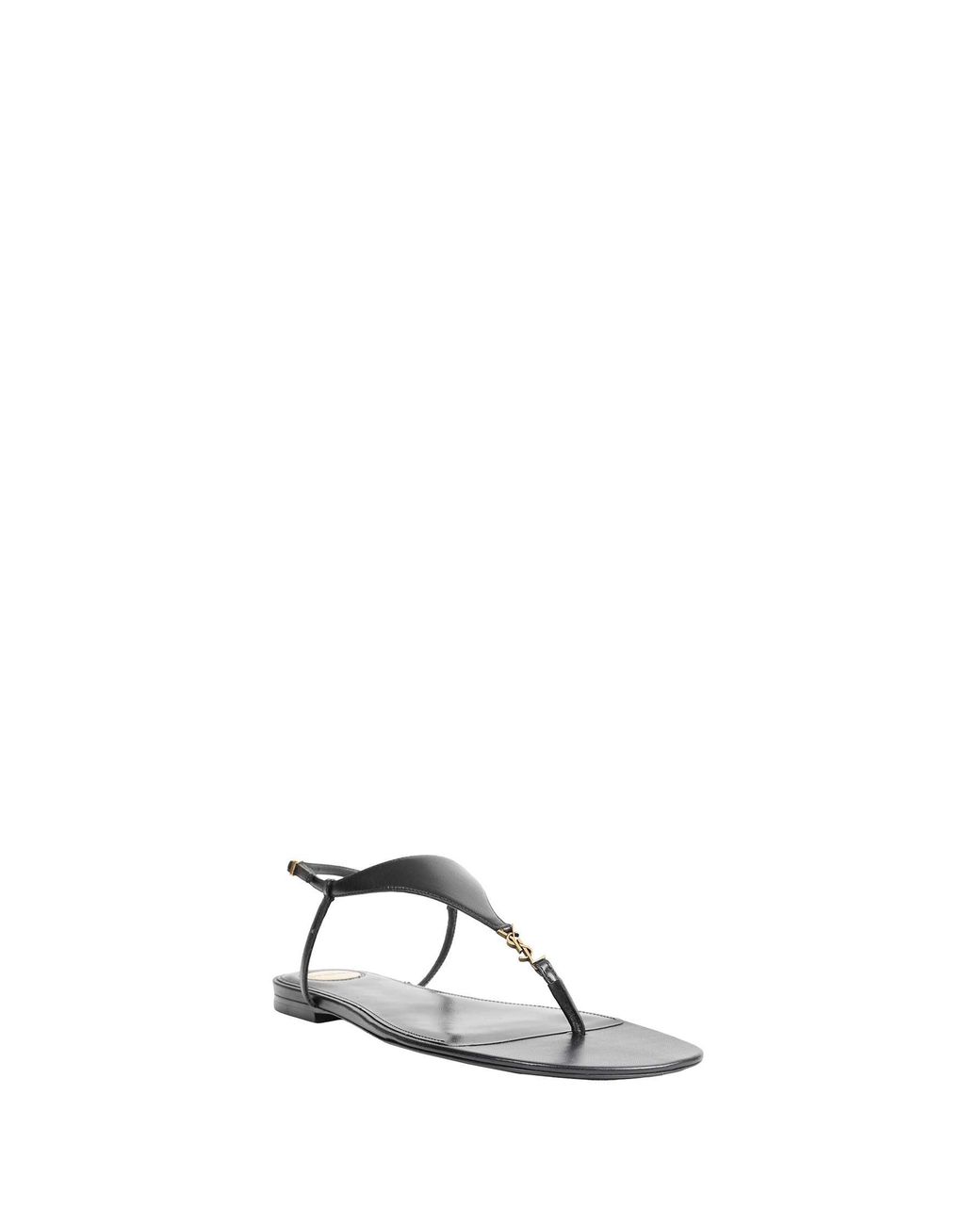Saint Laurent Brown Cassandra Sandals