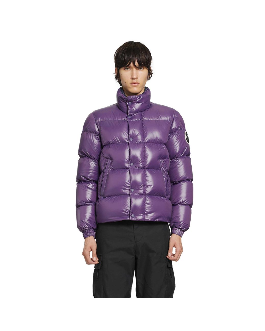Moncler Purple Bendola Laqué Short Down Jacket for men