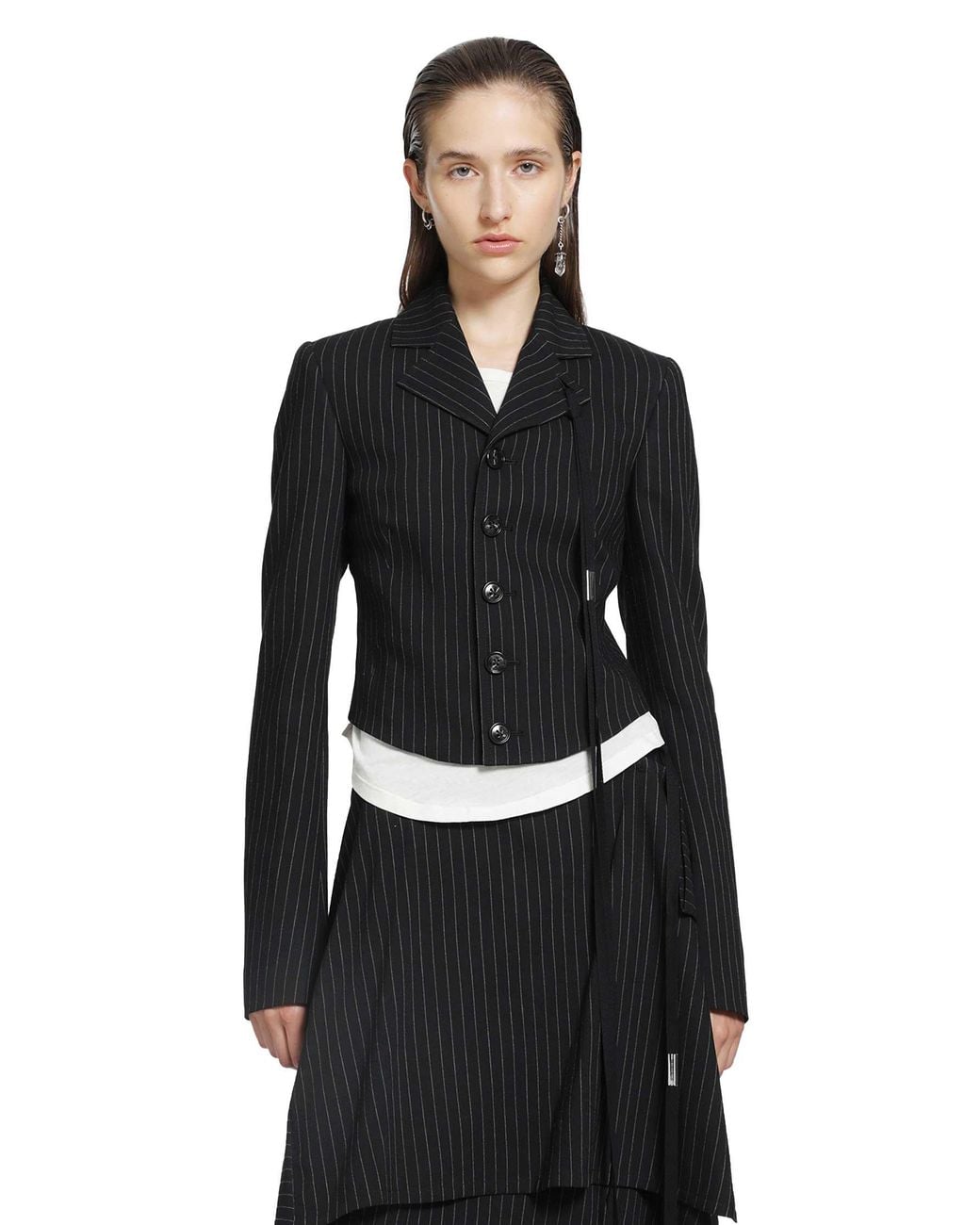 Ann Demeulemeester Black Manda Cropped Blazer