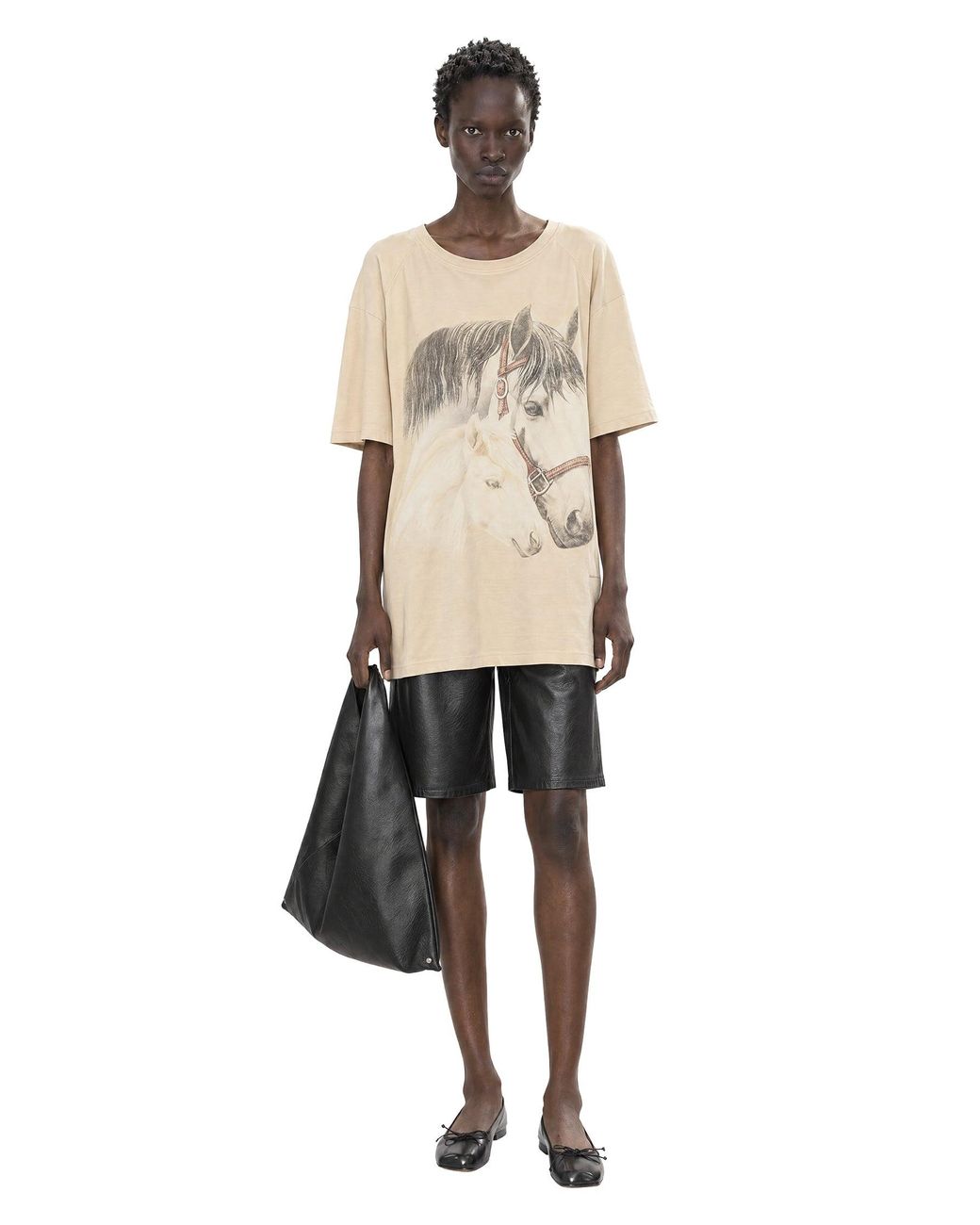 MM6 by Maison Margiela Natural Horse Portrait T-Shirt