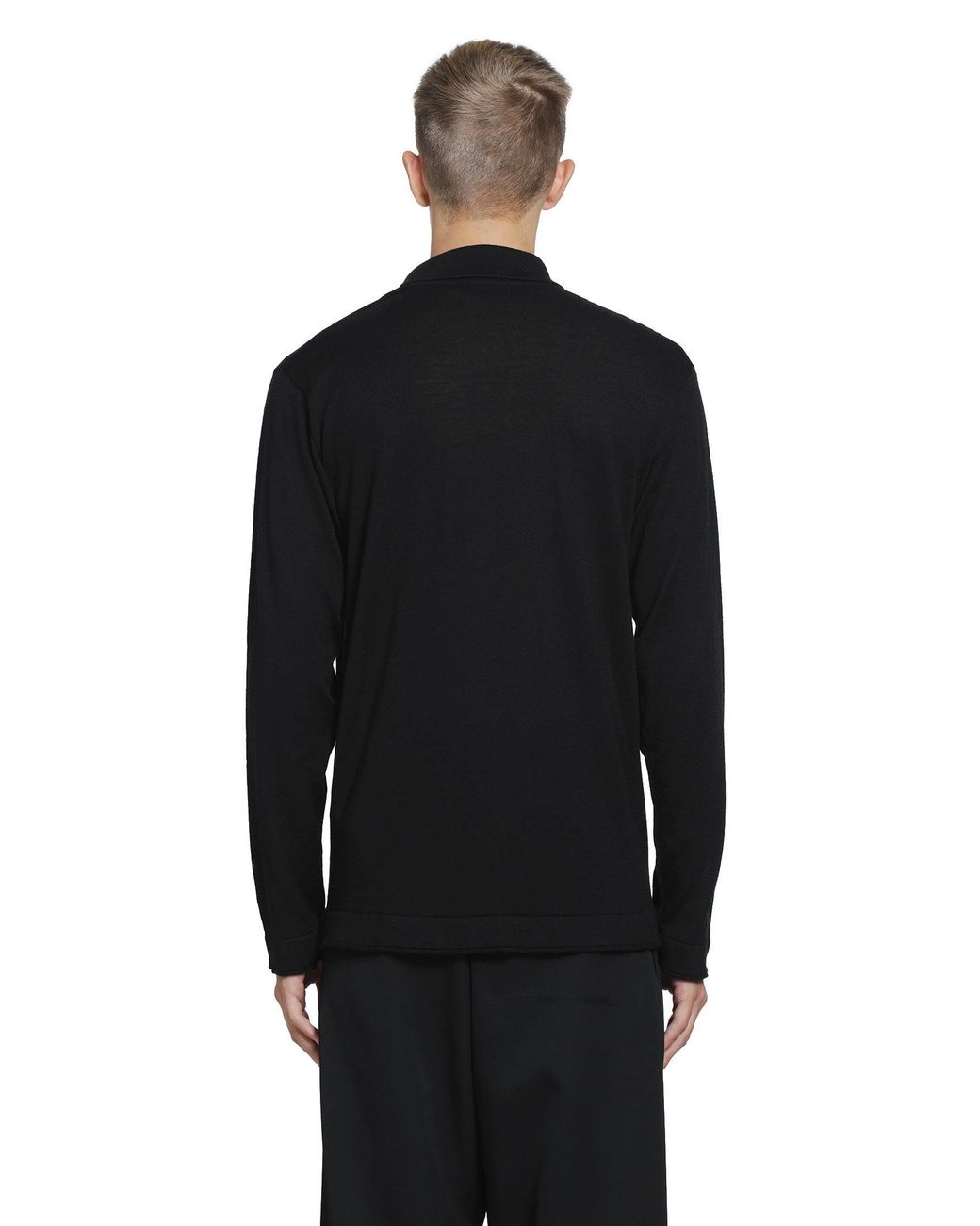 Massimo Osti Studio Black Polo Sweater for men