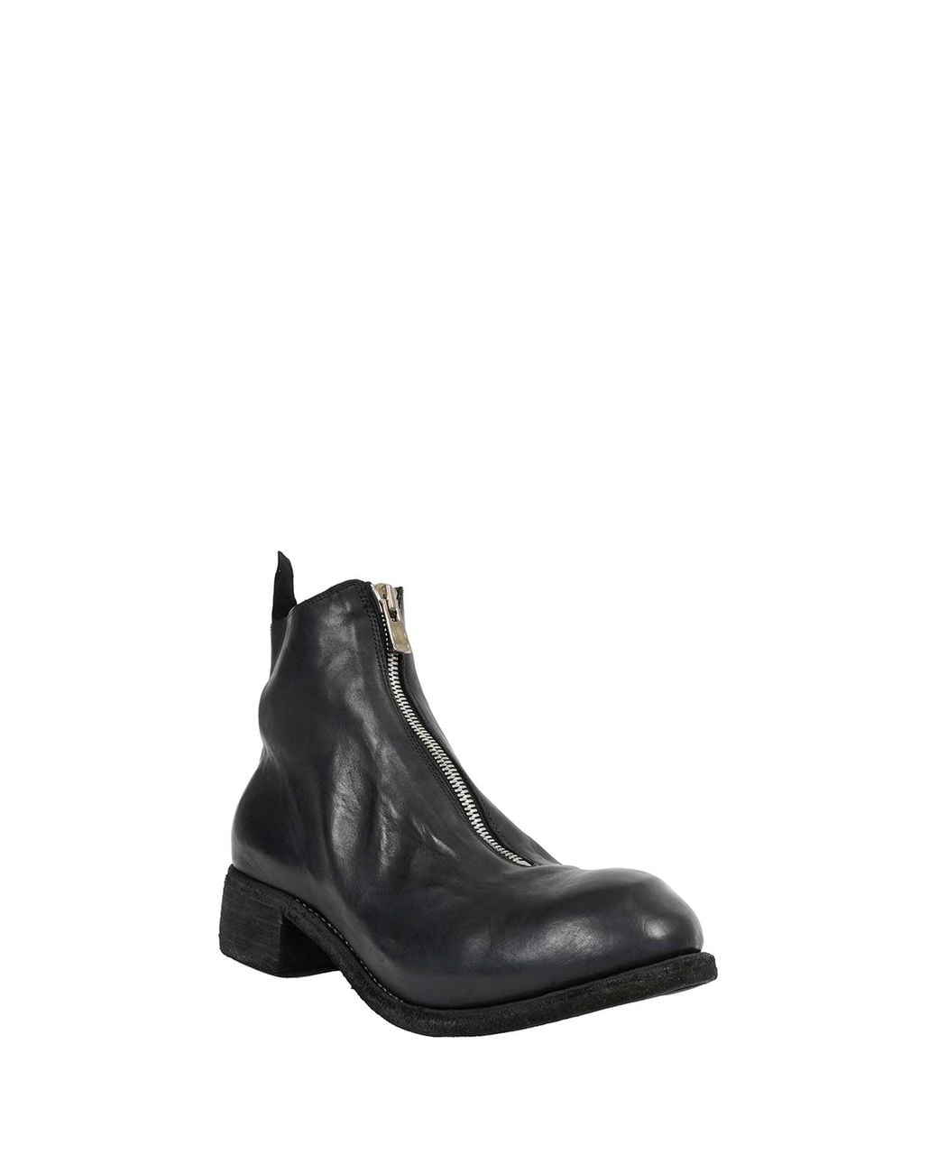 Guidi Black Palombaro Front Zip Boots for men