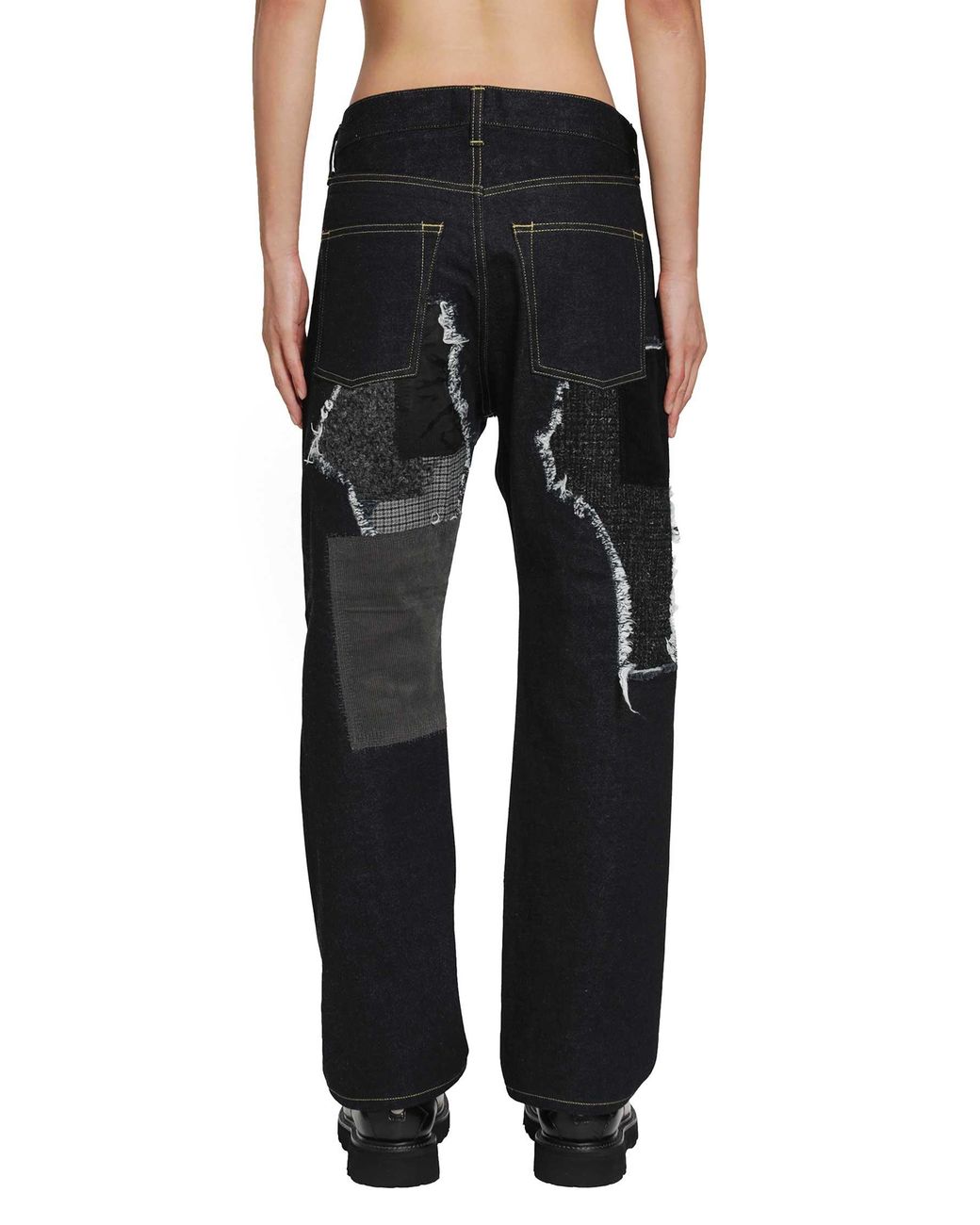 Junya Watanabe Black Patch 5 Pocket Jeans for men