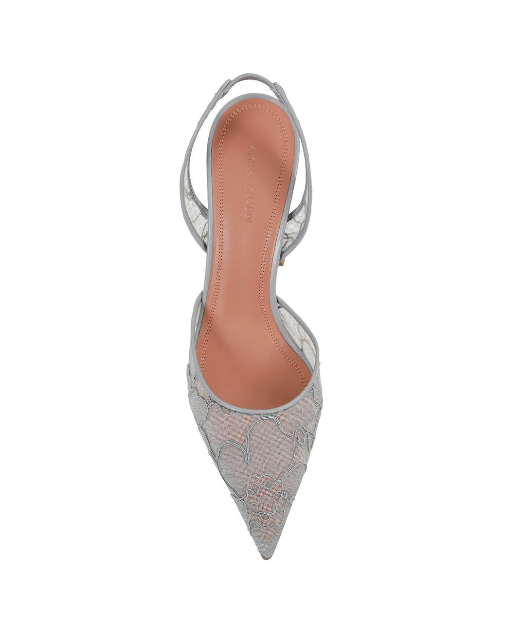 AMINA MUADDI White Holli Lace Slingback 95 Pumps