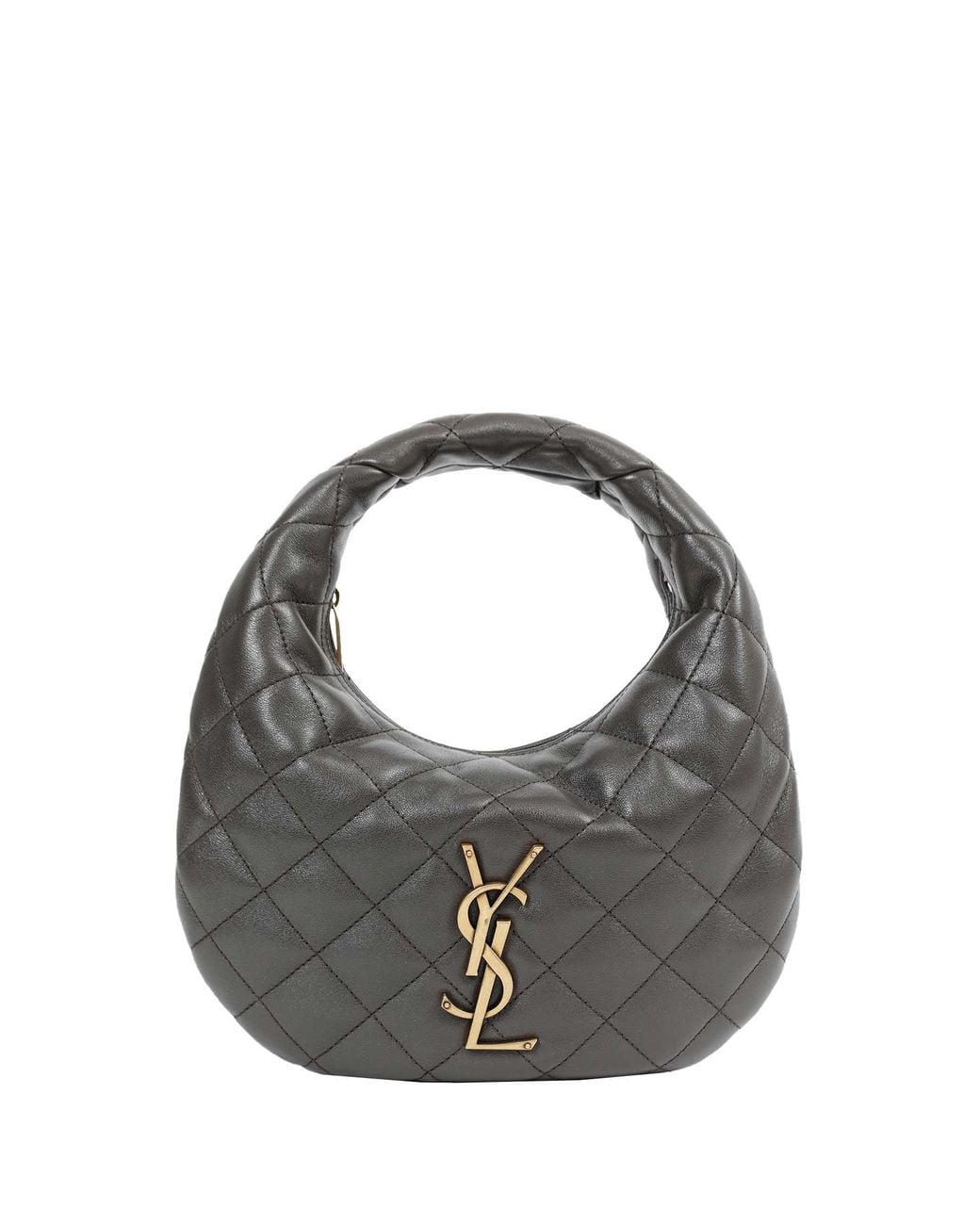 Saint Laurent Gray Icarino Quilted Nappa Bag