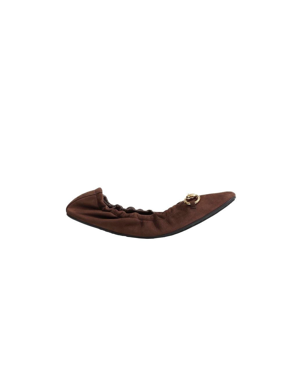 Gucci Brown Prima Ballet Flats