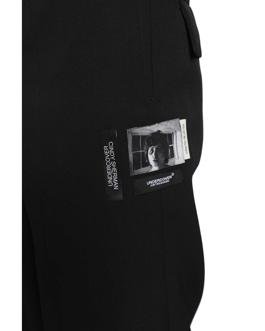 Undercover Black Cindy Sherman Wool Side Slacks for men