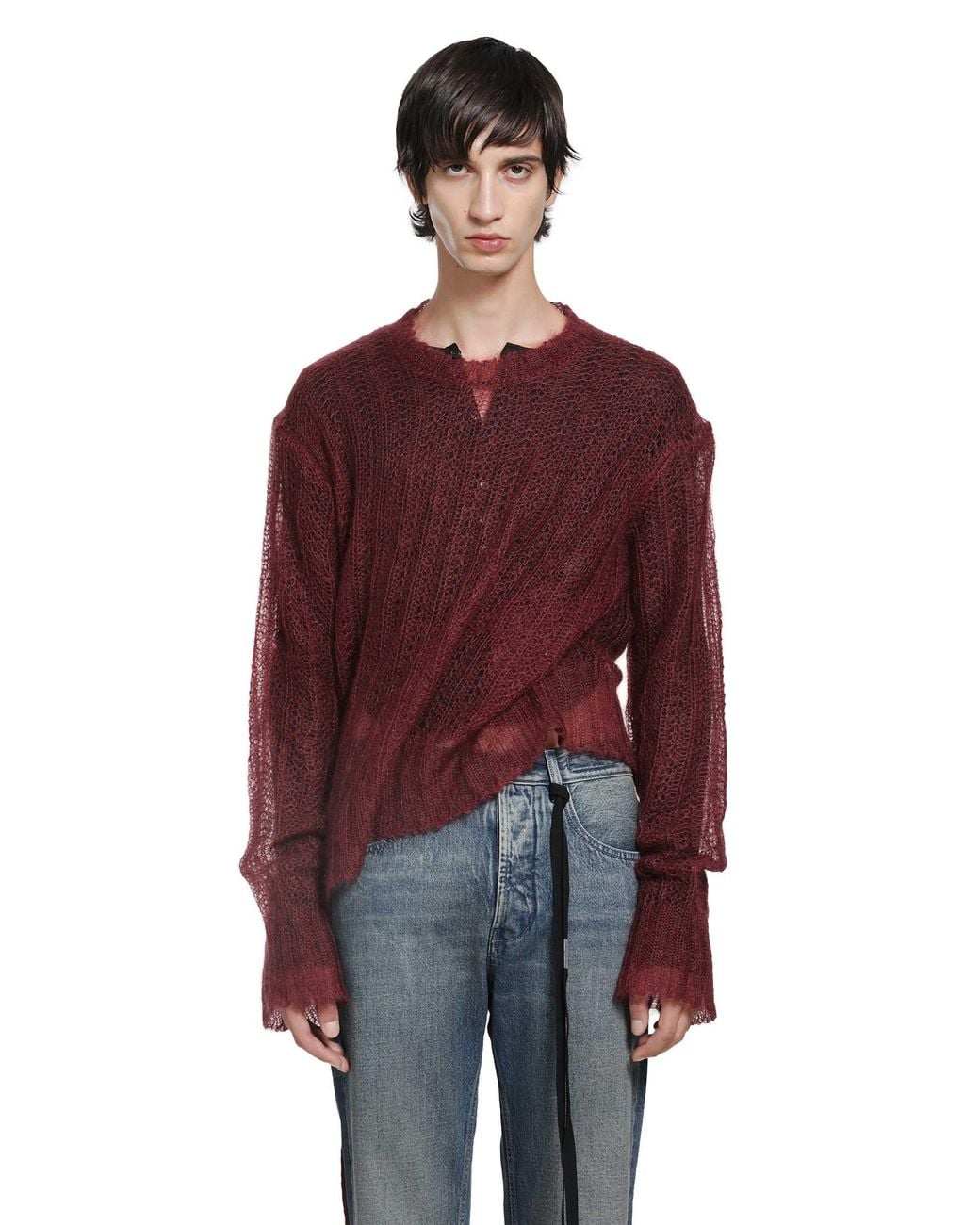 Ann Demeulemeester Red Levar Sweater for men