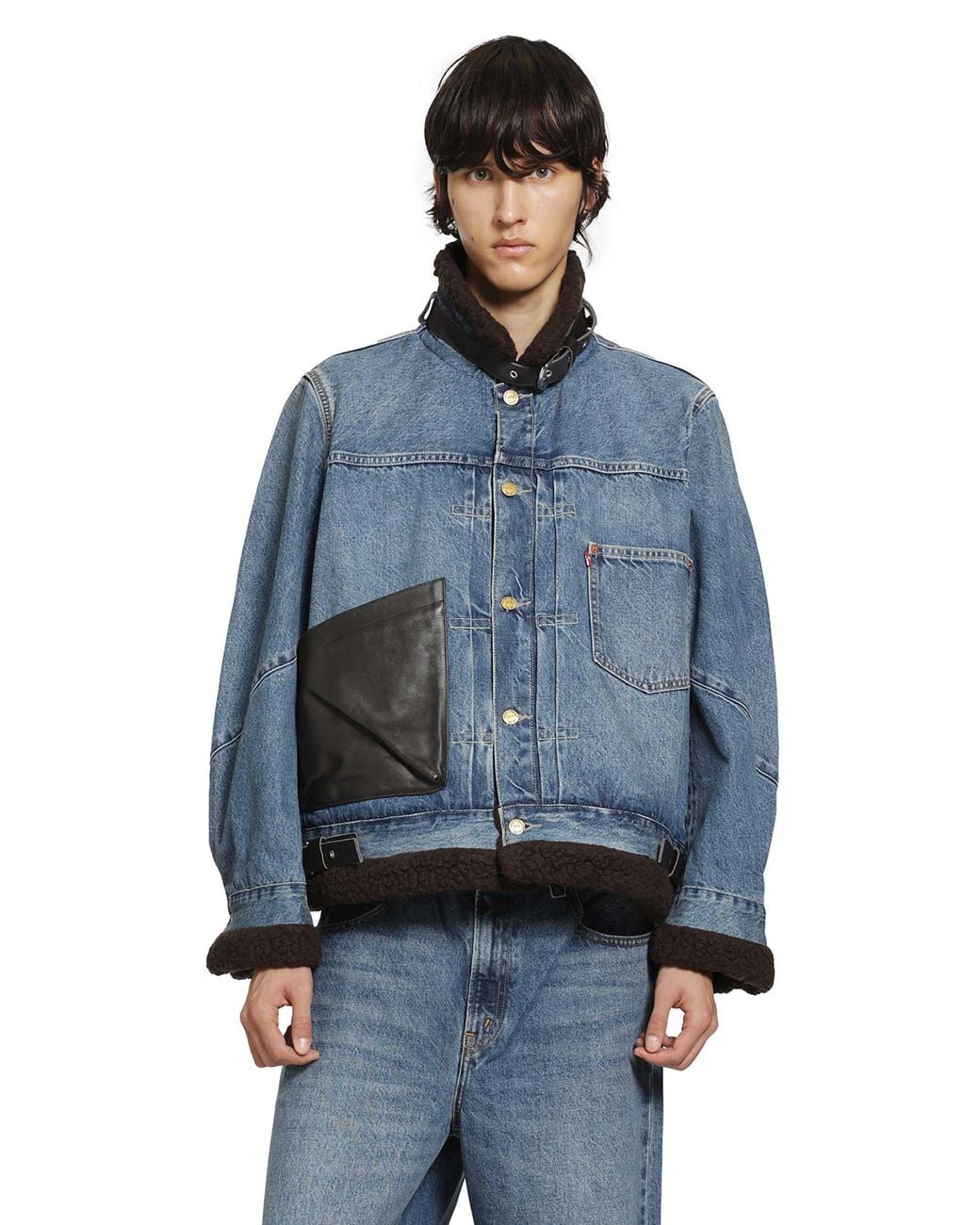 Sacai Blue Levi's X Sherpa Jacket for men