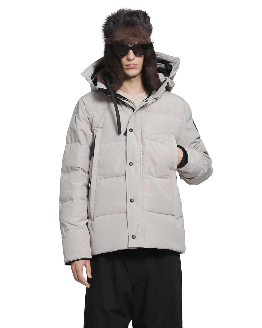 Canada Goose Gray Wyndham Parka Label for men