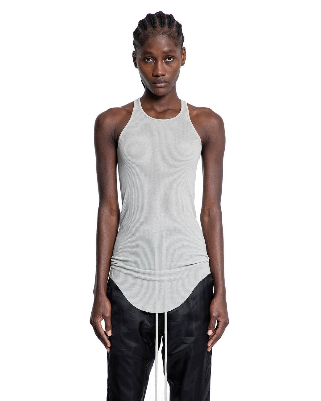 Rick Owens White Forever Basic Rib Tank