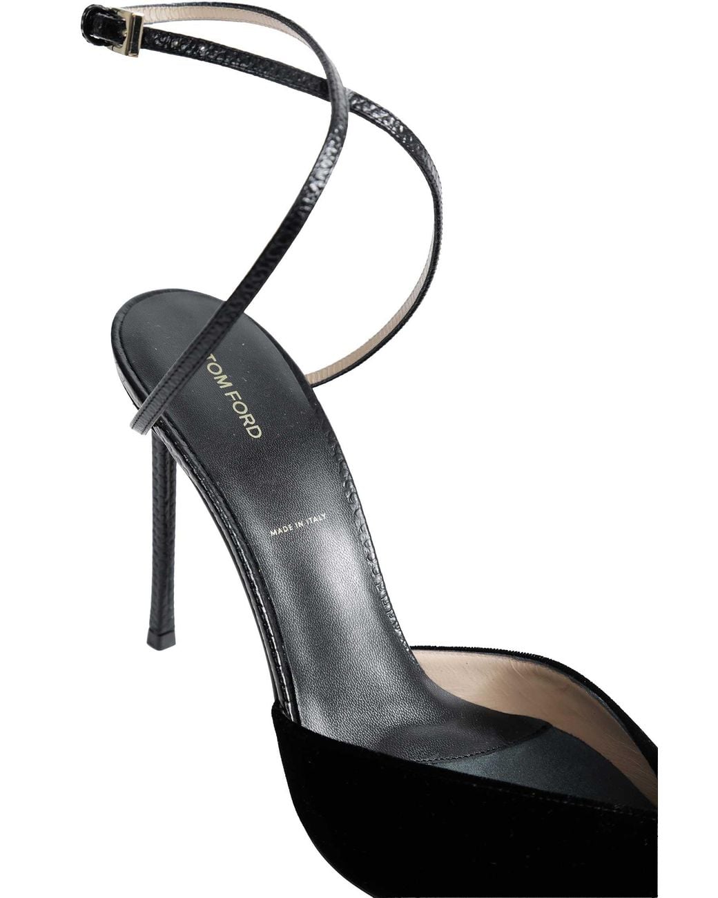 Tom Ford Black Leather And Velvet Selen Pumps