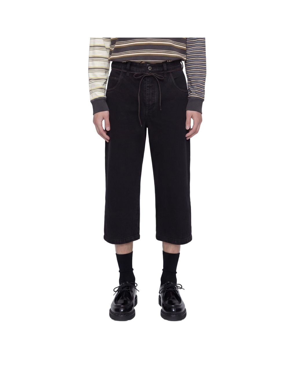 Song For The Mute Black Long Shorts for men