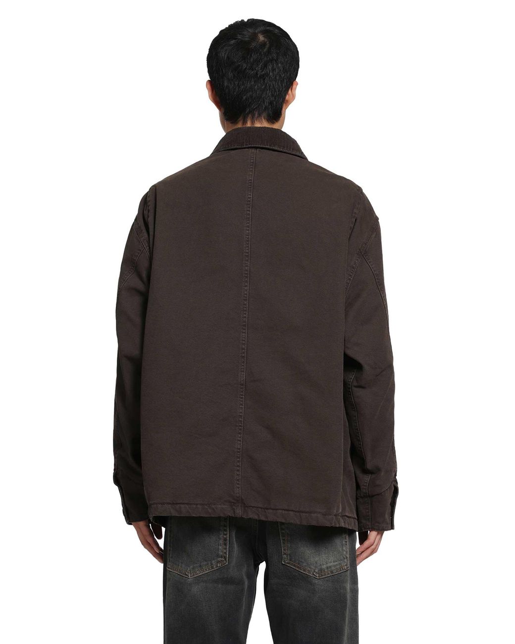 Emporio Armani Black Cotton Canvas Field Jacket for men