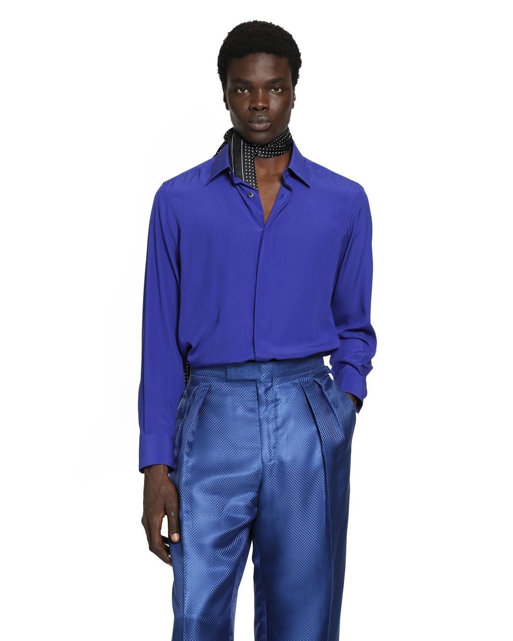 Tom Ford Blue Silk Shirt for men