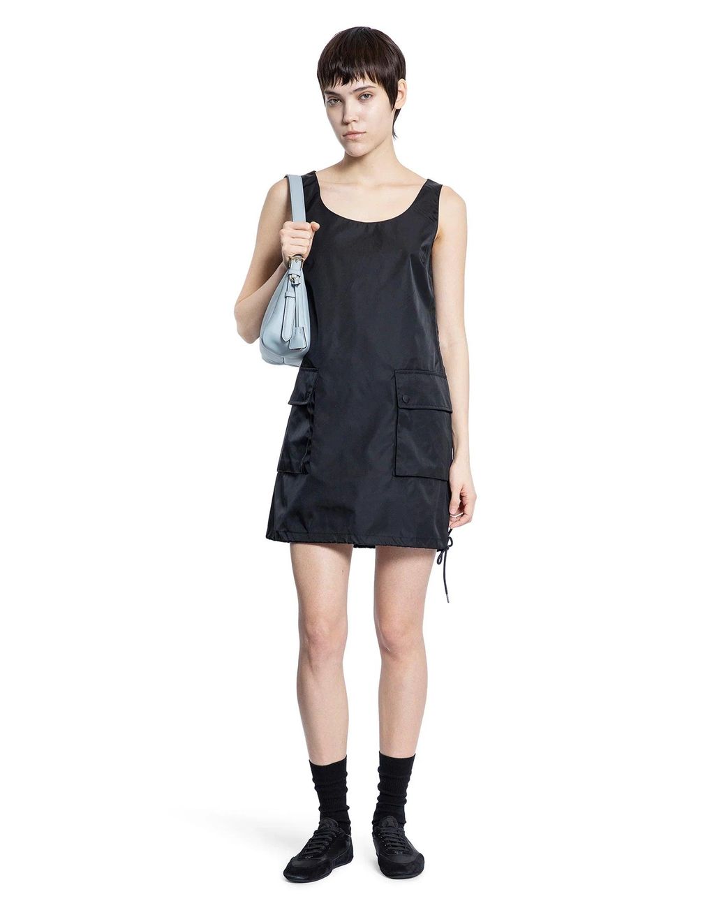 Prada Blue Re-Nylon Mini Dress