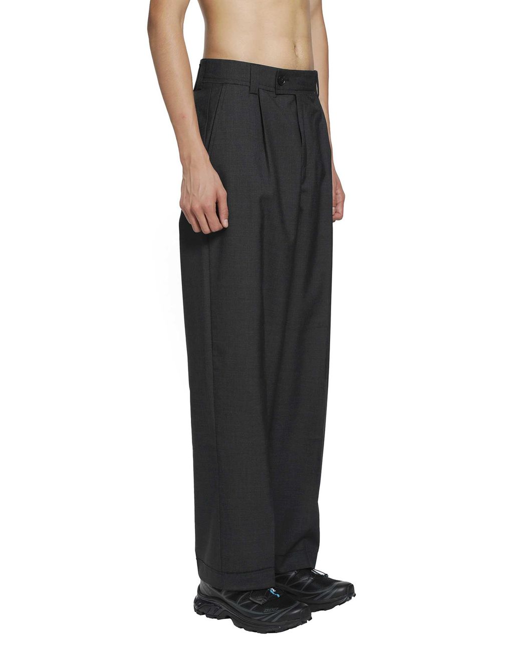 mfpen Black Patch Trousers for men